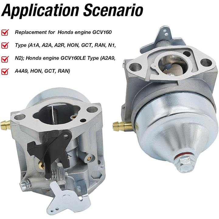 16100 - Z0L - 853 Carburetor Filter Kit Replacement for Honda GCV160 GCV160A GCV160LA GCV160LA0 GCV160LE HRR216 HRS216 HRB216 HRZ216 HRT216 Engine Carb Replaces16100 - ZMO - 803 16100 - ZMO - 804 - Just Closeouts Canada Inc.