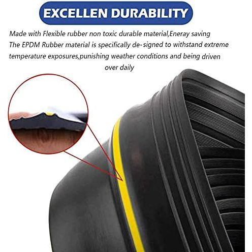 16.5Ft/5M Universal Garage Threshold Seal Strip Garage Door Bottom Weatherproof Strip Rubber DIY Weather Stripping Replacement Not Include Adhesive (Black) - Just Closeouts Canada Inc.