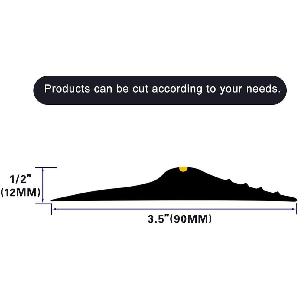 16.5Ft/5M Universal Garage Threshold Seal Strip Garage Door Bottom Weatherproof Strip Rubber DIY Weather Stripping Replacement Not Include Adhesive (Black) - Just Closeouts Canada Inc.