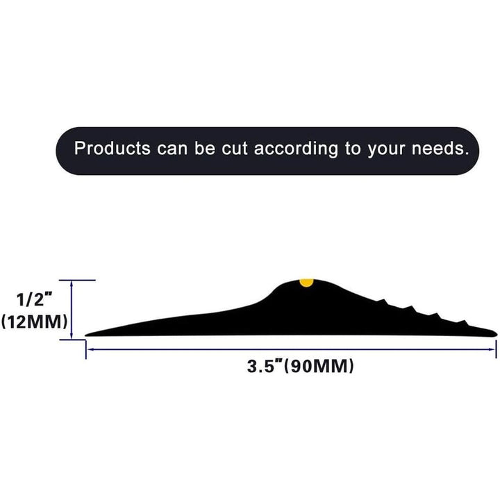 16.5Ft/5M Universal Garage Threshold Seal Strip Garage Door Bottom Weatherproof Strip Rubber DIY Weather Stripping Replacement Not Include Adhesive (Black) - Just Closeouts Canada Inc.