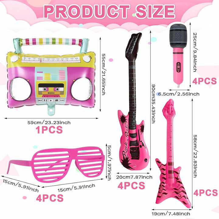 17-Piece Inflatable Music Photo Booth Prop Set - Just Closeouts Canada Inc.X004MHJ2GB