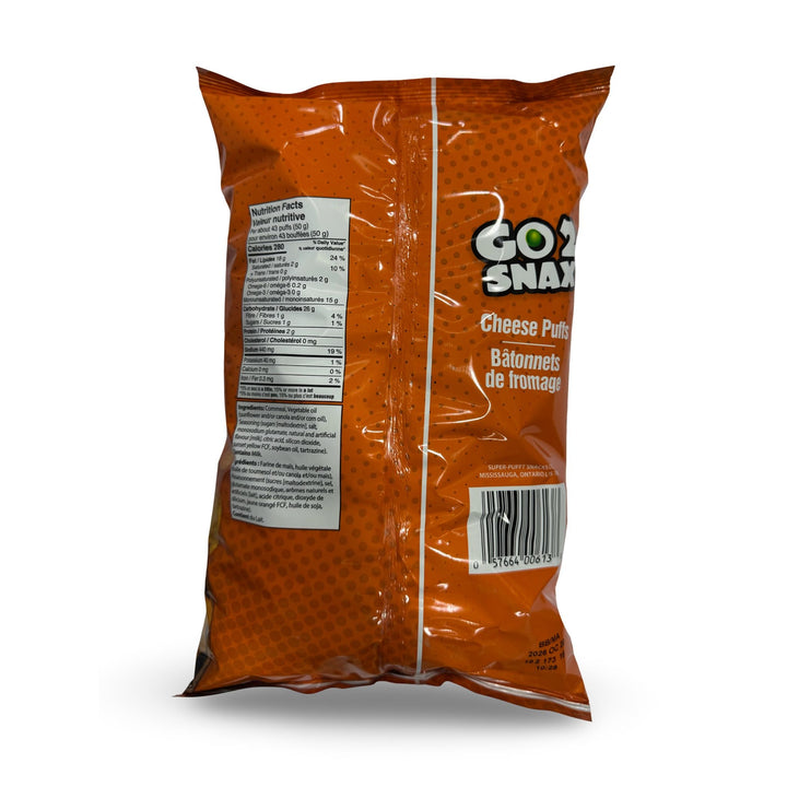 Go 2 Snax Cheese Puffs, 150g