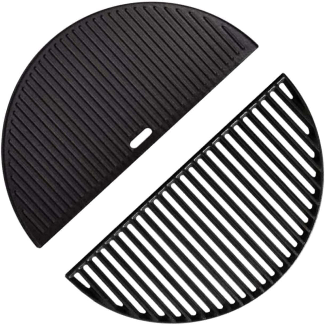 18" Cast Iron Grid Grate Reversible Griddle Replace For Large Big Green Egg, Kamado Joe Classic I II III series, Vision, Stand - Alone and other round 18" charcoal grills - Just Closeouts Canada Inc.