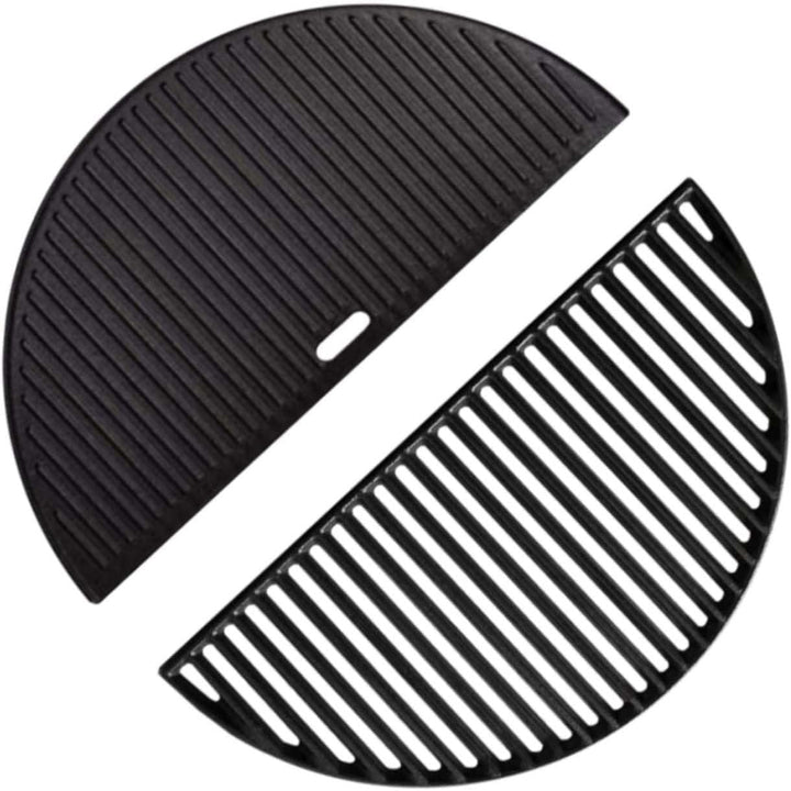 18" Cast Iron Grid Grate Reversible Griddle Replace For Large Big Green Egg, Kamado Joe Classic I II III series, Vision, Stand - Alone and other round 18" charcoal grills - Just Closeouts Canada Inc.