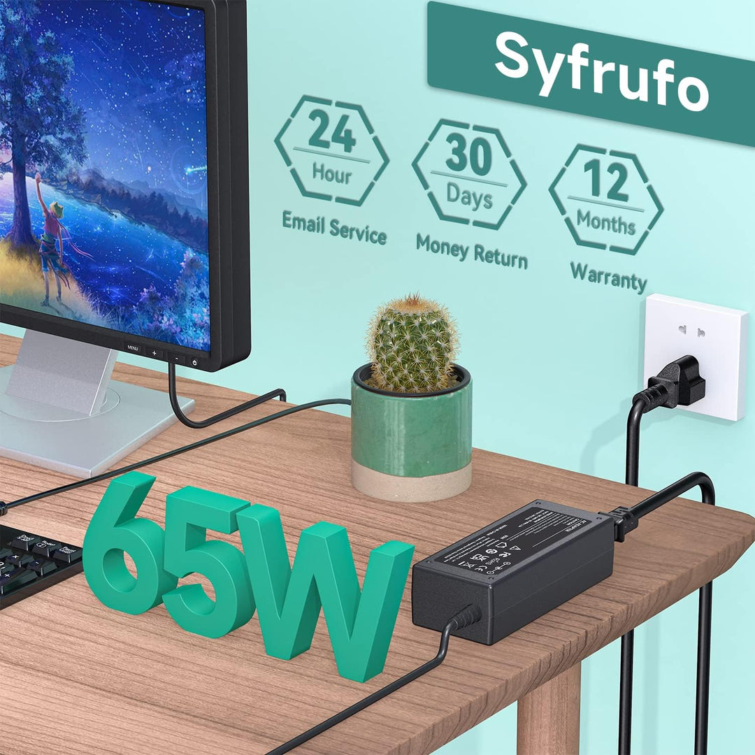 19V HP Monitor Power Cord for 27" 25" 23.8" 23" 21.5" 20", HP 27XW, 27XI, 27BW, 27ER, 27ES, 25XW, 25BW, 25XI, 24EA, 23XI, 23BW, 23CW, 23ES, 22CWA, 22BW, 22FI, 20XI, ADPC1945 Power Supply - Just Closeouts Canada Inc.