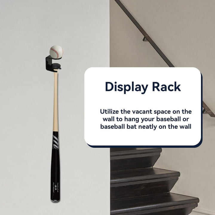 2 Black Baseball Bat Wall Display Holders - Just Closeouts Canada Inc.X00440L133