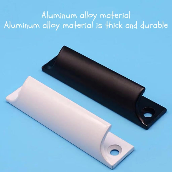 2 Black Curved Aluminum Door Pull Handles, 9 cm - Just Closeouts Canada Inc.