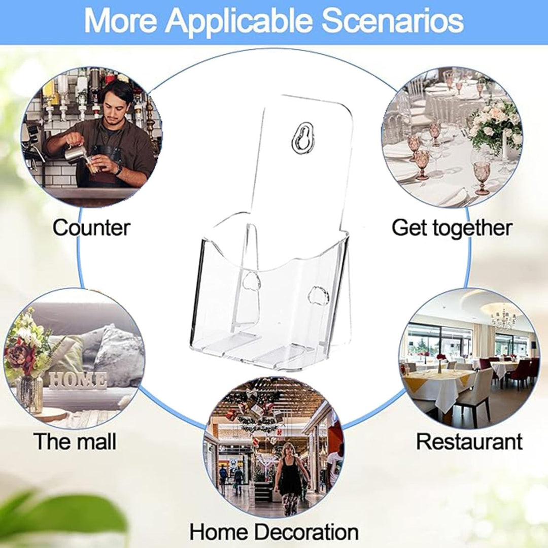 2 Clear Acrylic Brochure Holders for Countertop or Wall - Just Closeouts Canada Inc.