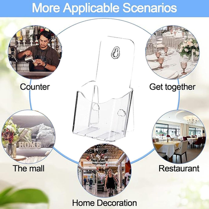 2 Clear Acrylic Brochure Holders for Countertop or Wall - Just Closeouts Canada Inc.