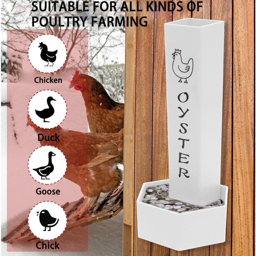 2 Hanging Poultry Grit and Oyster Shell Feeders with Lids - Just Closeouts Canada Inc.X004VR7ZYN