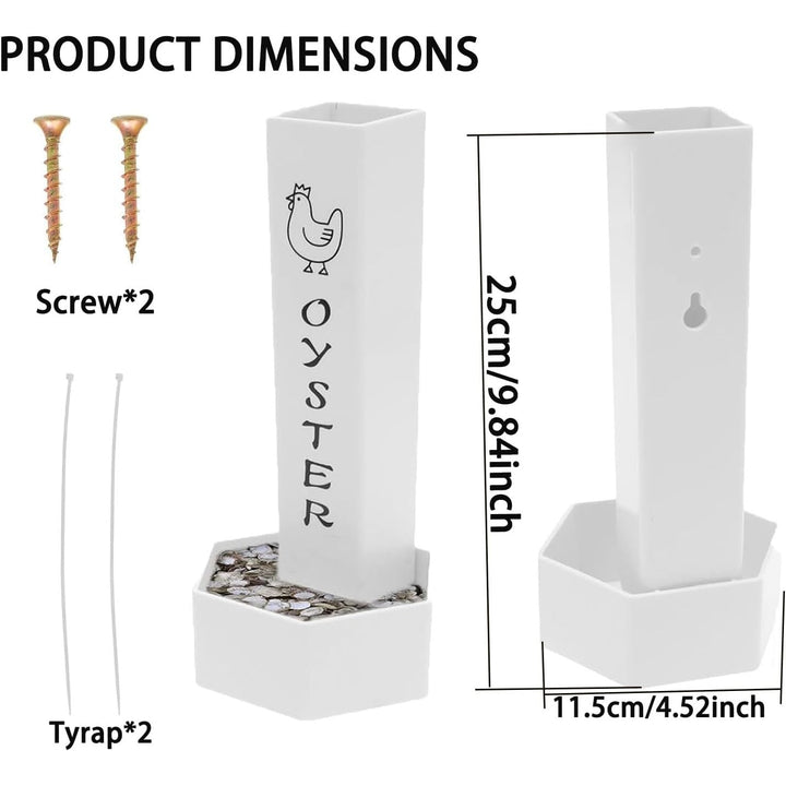 2 Hanging Poultry Grit and Oyster Shell Feeders with Lids - Just Closeouts Canada Inc.X004VR7ZYN