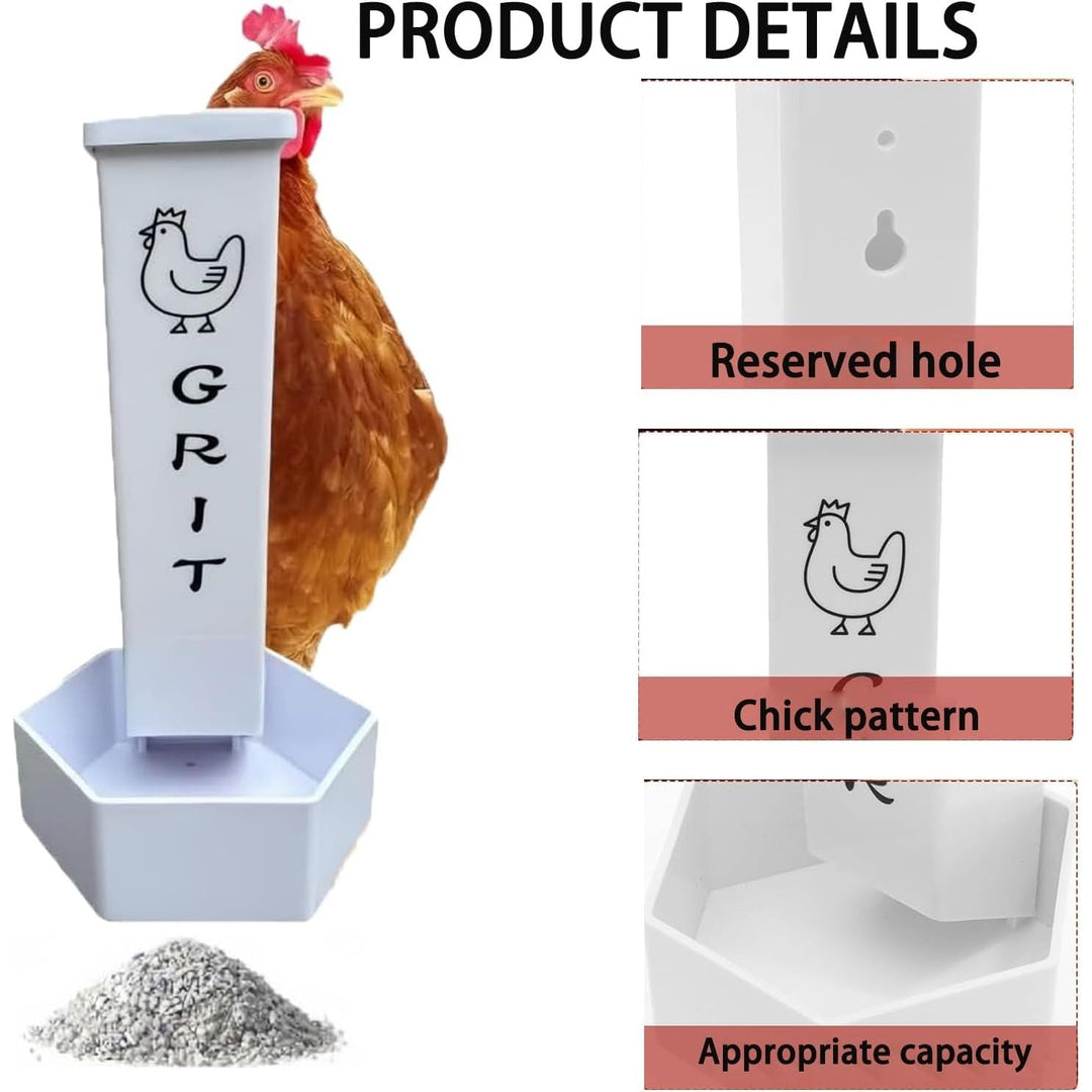 2 Hanging Poultry Grit and Oyster Shell Feeders with Lids - Just Closeouts Canada Inc.X004VR7ZYN