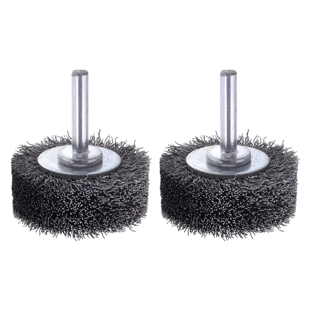 2 inch Wire Wheel Brush Wire Wheel Brush for Drill Attachment, 0.0118" Carbon Steel Wire, 1/4in Shank, 20000RPM 2 Pack Heavy Duty Wire Brushes Removal Paint Rust & Corrosion (2) - Just Closeouts Canada Inc.