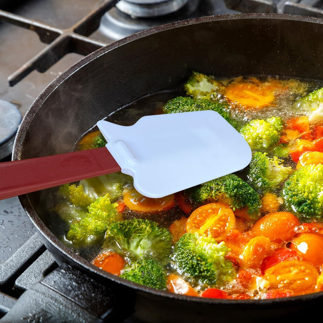 2-Pack 10-Inch Silicone Baking Spatulas with Red Handles - Just Closeouts Canada Inc.