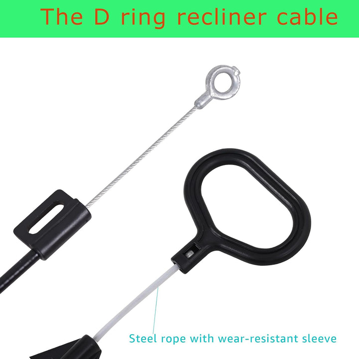 2-Pack 22-Inch D-Ring Recliner Release Cables, Black - Just Closeouts Canada Inc.X004EJT6B3