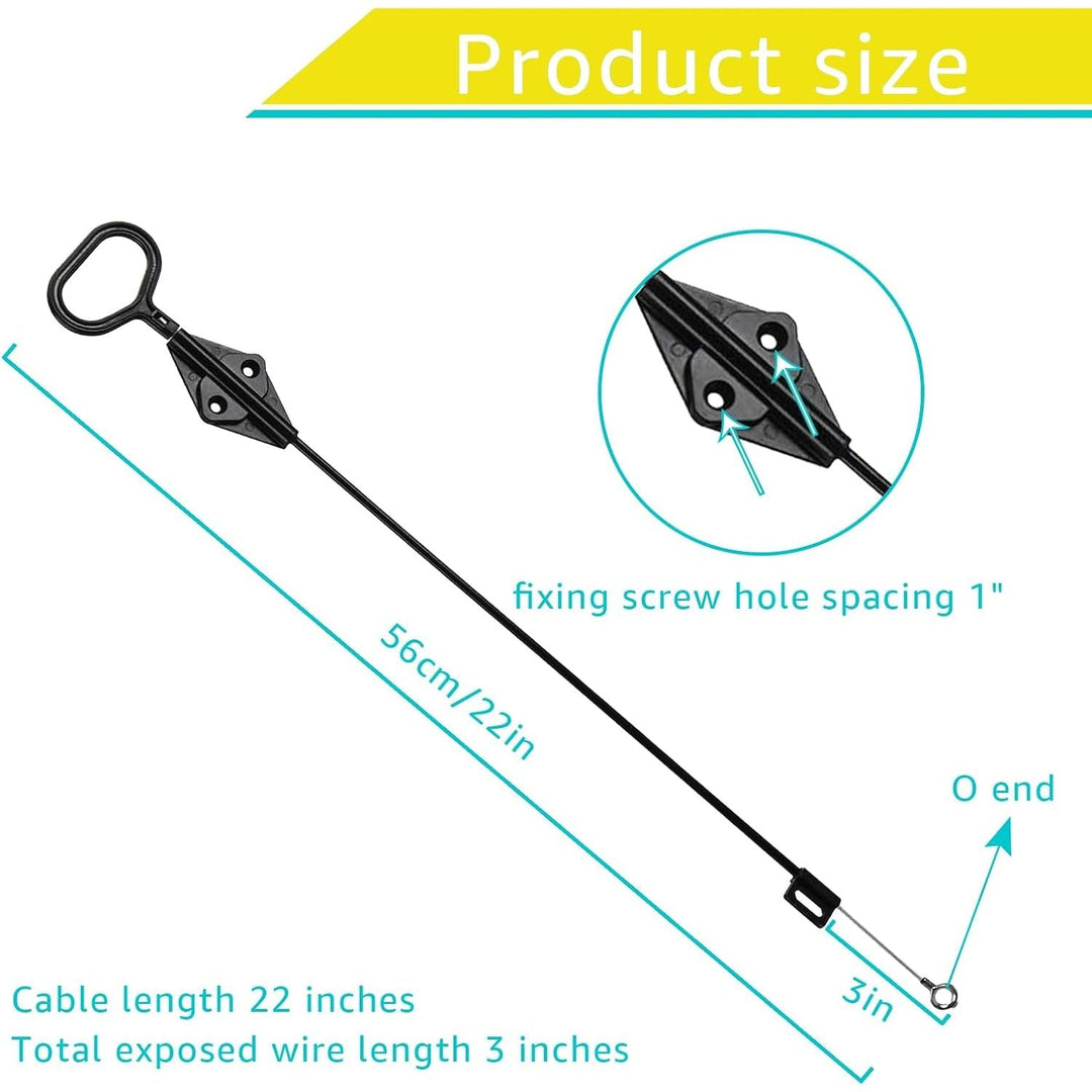 2-Pack 22-Inch D-Ring Recliner Release Cables, Black - Just Closeouts Canada Inc.X004EJT6B3