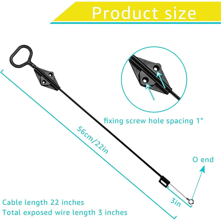2-Pack 22-Inch D-Ring Recliner Release Cables, Black - Just Closeouts Canada Inc.X004EJT6B3