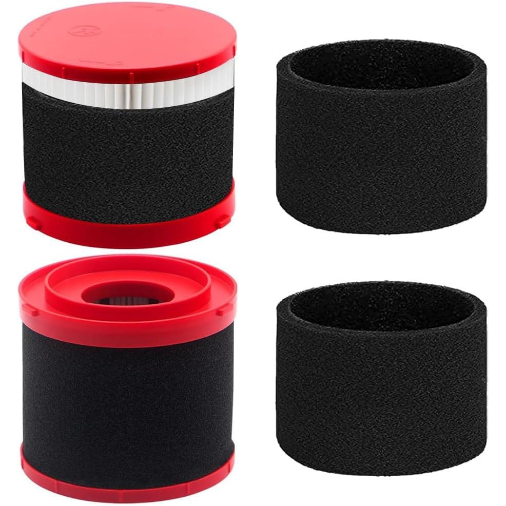 2 Pack 49 - 90 - 1900 HEPA Vacuum Filters with 4 Pack 49 - 90 - 2015 Sponge Filters Fit for Milwaukee Cordless M18 2 Gallon 0880 - 20 & FUEL Packout 0970 - 20, M12 FUEL 1.6 Gallon 0960 - 20 Wet Dry - Just Closeouts Canada Inc.X004ETKJK5