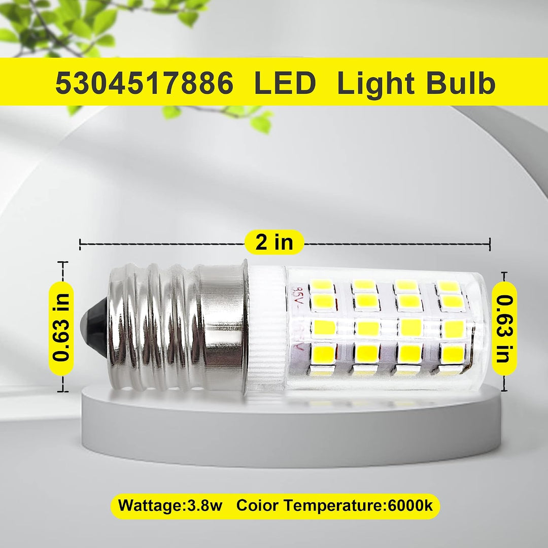 2-Pack 5304517886 E17 3.8W White LED Refrigerator & Freezer Bulbs - Just Closeouts Canada Inc.X003K4TYZ1