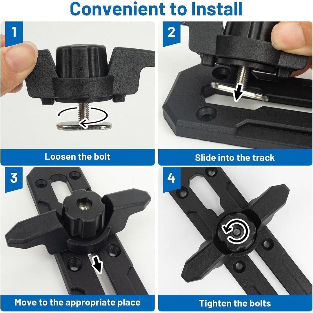 2-Pack Black Kayak Track-Mount Anchor Cleats - Just Closeouts Canada Inc.