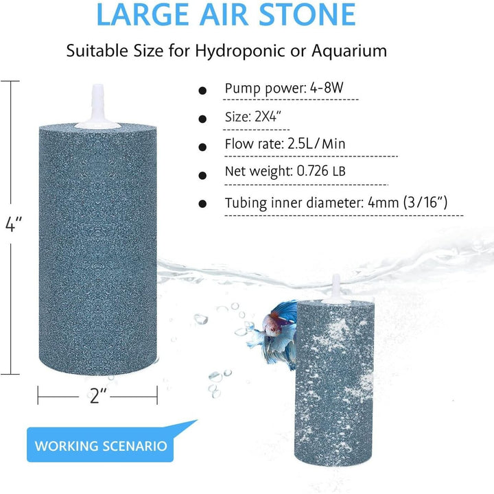 2-Pack Cylindrical Aquarium Air Stones, 4 × 2 in - Just Closeouts Canada Inc.