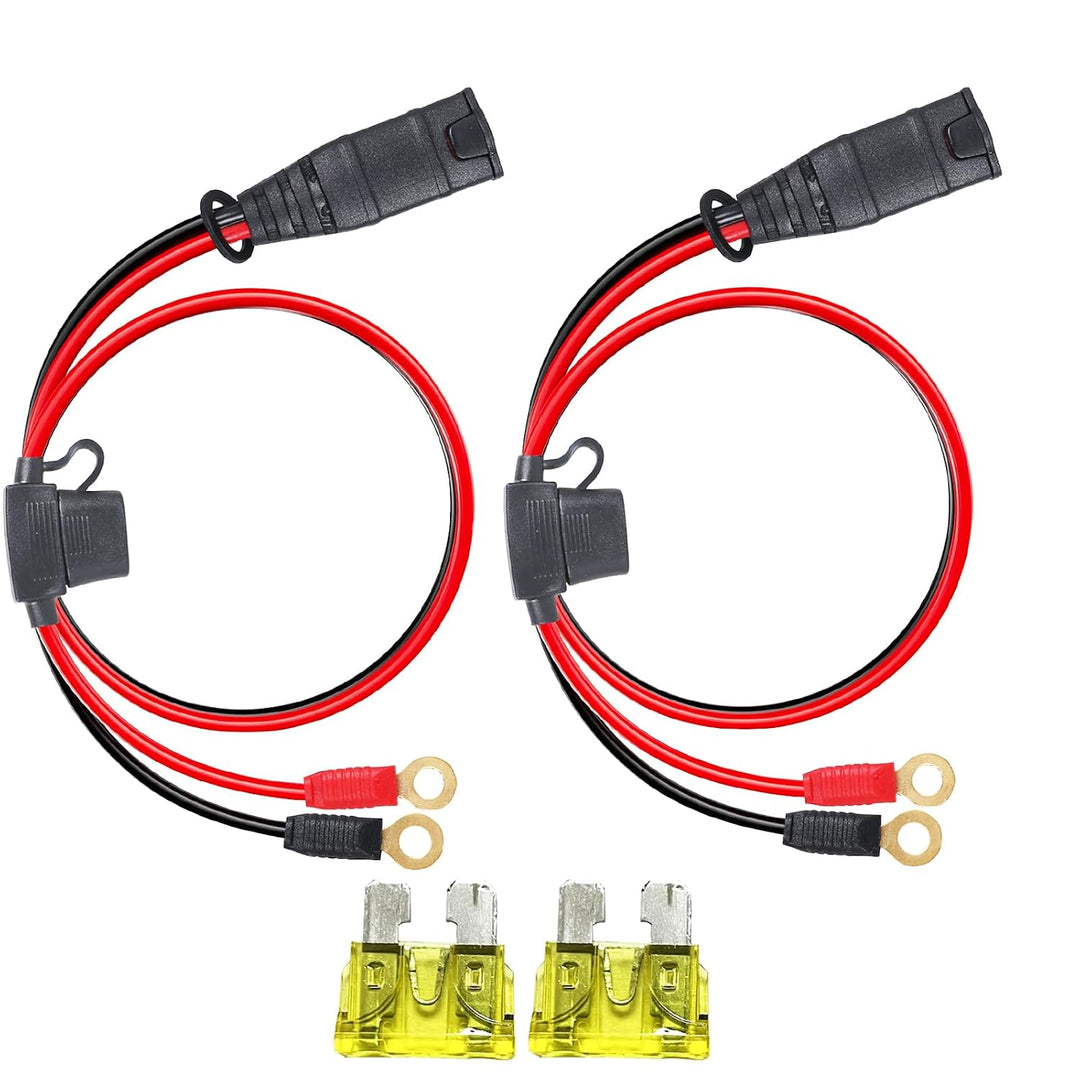 2-Pack Fused M6 Eyelet Battery Charger Harnesses with Spare Fuses - Just Closeouts Canada Inc.X004C4KRVN