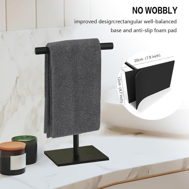 2 Pack Hand Towel Holder Stand, Free Towel Rack Stand Storage for Table, Black Towel Ladder Hanger Bar Drying for Bathroom Kitchen, Porte Serviette De Salle De Bain, Counter Organizer, Bathroom Decor - Just Closeouts Canada Inc.X004EIUR5D