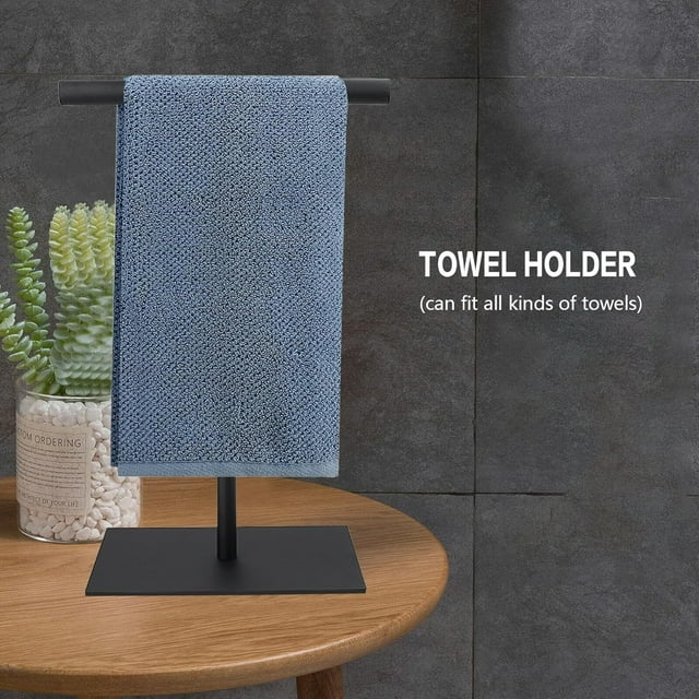 2 Pack Hand Towel Holder Stand, Free Towel Rack Stand Storage for Table, Black Towel Ladder Hanger Bar Drying for Bathroom Kitchen, Porte Serviette De Salle De Bain, Counter Organizer, Bathroom Decor - Just Closeouts Canada Inc.X004EIUR5D