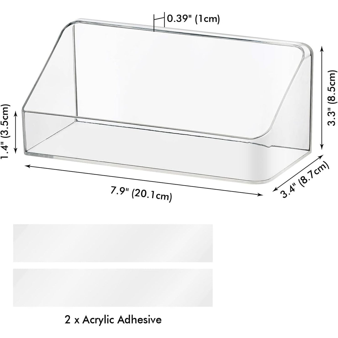2 Pack Medicine Cabinet Shelves Organizer, Wall Mounted Storage Organizer, Clear Storage Box for RV Bathroom, Bedroom, Mirror Cabinets (Transparent) - Just Closeouts Canada Inc.X00467873V