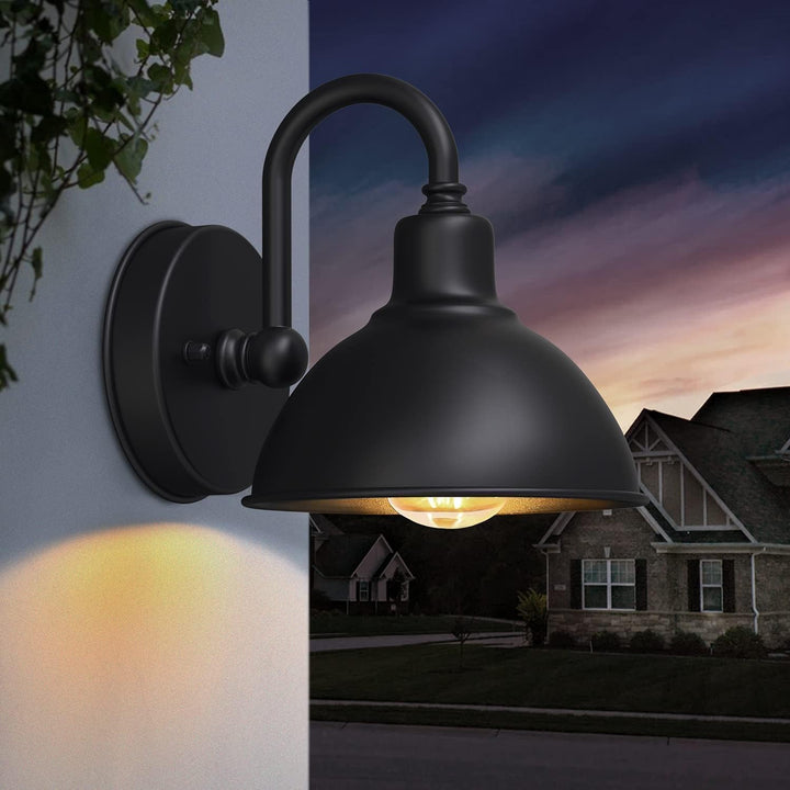 2 Pack Outdoor Barn Light for House,Small and Exquisite Farmhouse Porch Light,Waterproof Black Modern Outdoor Wall Sconce,Outdoor Light Fixture,Outdoor Gooseneck Lighting,for Patio,Deck,Corridor… - Just Closeouts Canada Inc.