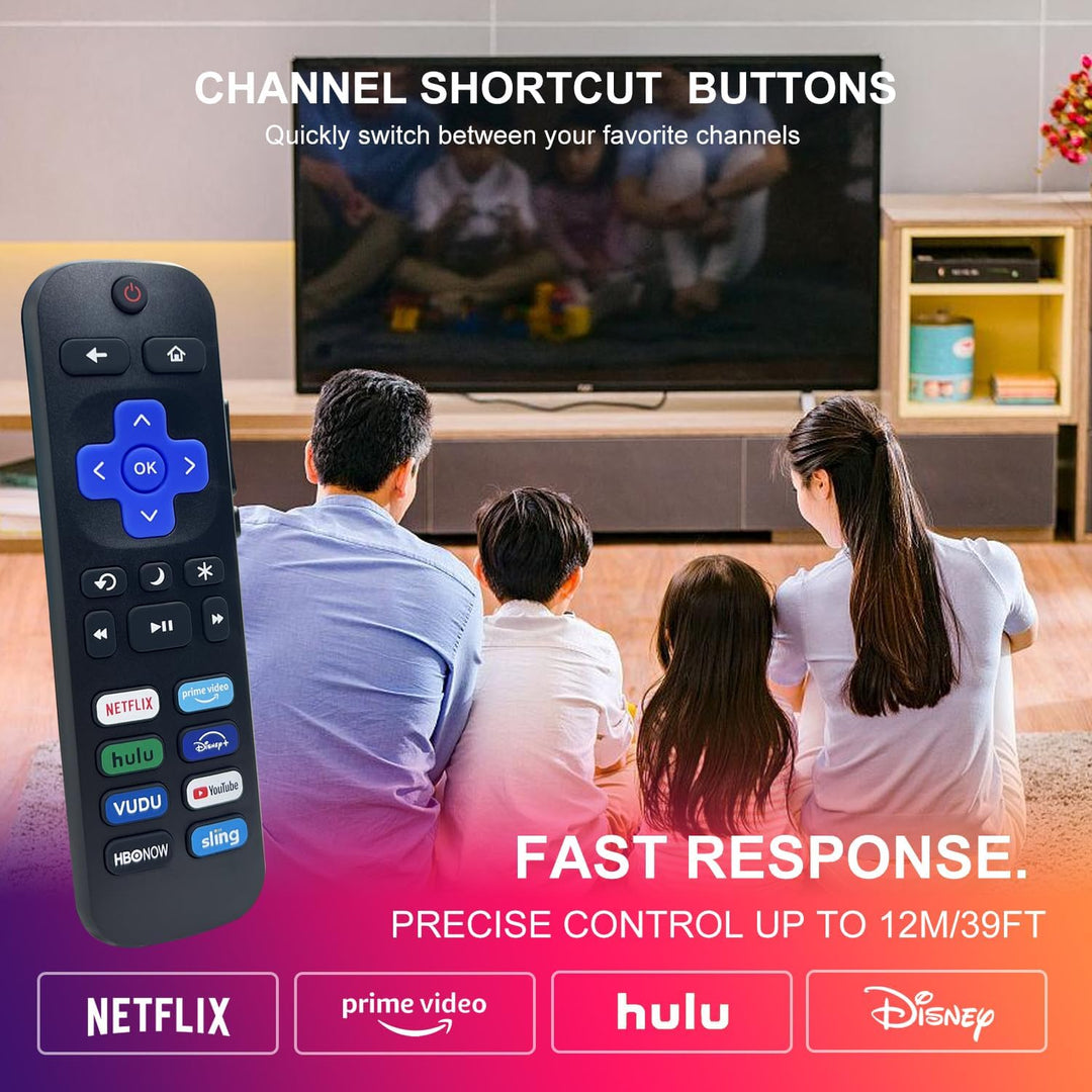 2 - Pack Replacement Remote for All Roku TV with TCL TV/Hisense TV/Onn/Sharp/Element/Philips/Insignia/Jvc/RCA Smart Roku TVs (Not for Stick and Box - Just Closeouts Canada Inc.X004AEHSJ9