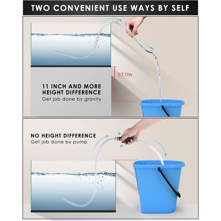 2 Pack Siphon Hose, Gasoline Siphon Pump Portable Widely Use Hand Fuel Pump Water Transfer Pump with PVC Hose - Just Closeouts Canada Inc.X004KJTS2J