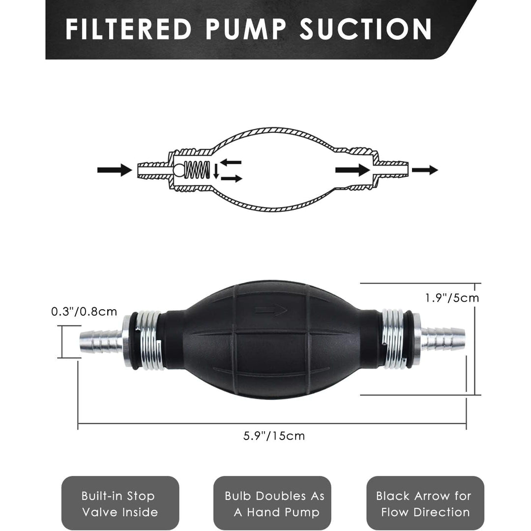 2 Pack Siphon Hose, Gasoline Siphon Pump Portable Widely Use Hand Fuel Pump Water Transfer Pump with PVC Hose - Just Closeouts Canada Inc.X004KJTS2J