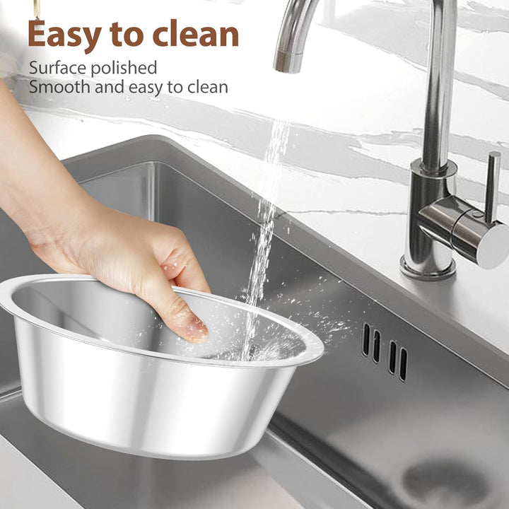 2 Pack Wall Mounted Dog Bowl,8.2x8.2x2.7 inch Raised Dog Food and Water Bowls Adjustable Heights Hanging,Stainless Steel Pet Bowls,Elevated Dog Bowls for Pets Dogs Cats - Just Closeouts Canada Inc.