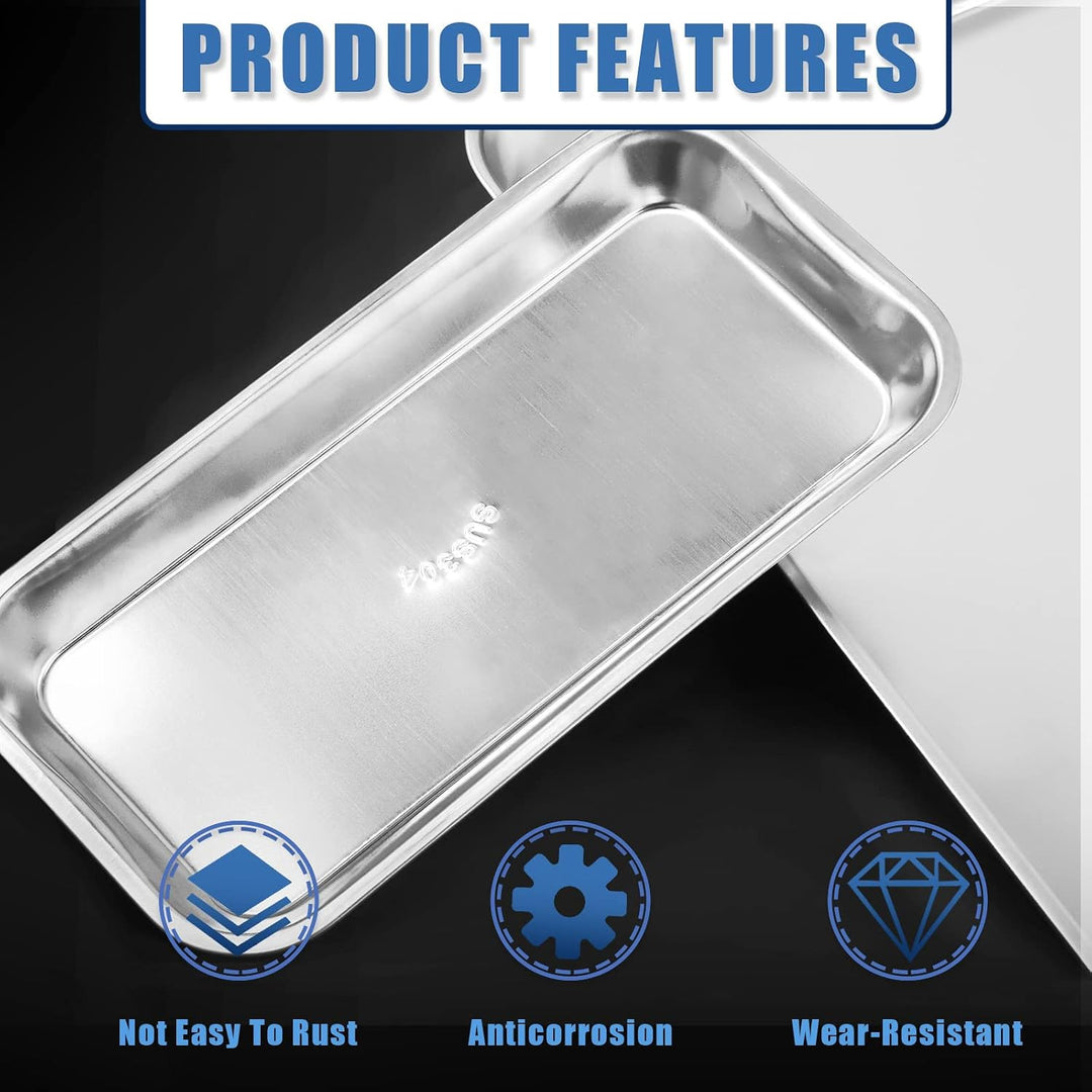 2-Piece 304 Stainless Steel Rectangular Tray Set - Just Closeouts Canada Inc.X003ASI9E9