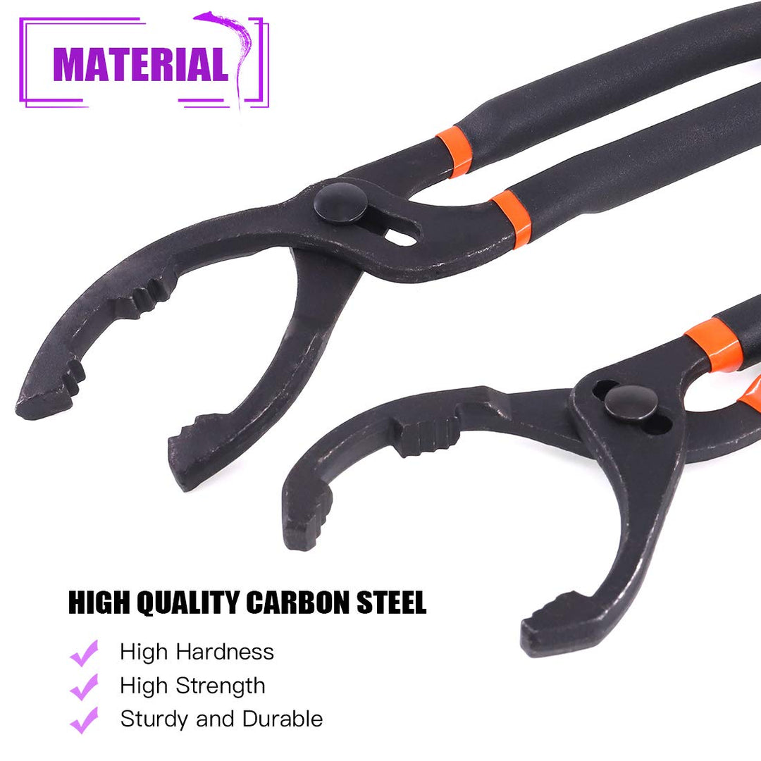 2-Piece Adjustable Oil Filter Pliers Set - Just Closeouts Canada Inc.X002BHOJDZ
