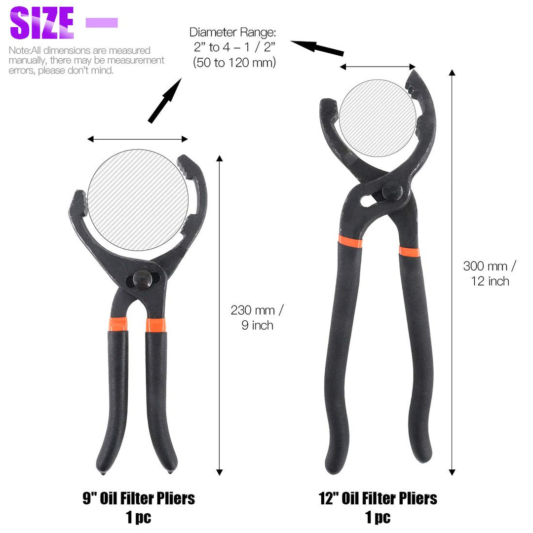 2-Piece Adjustable Oil Filter Pliers Set - Just Closeouts Canada Inc.X002BHOJDZ