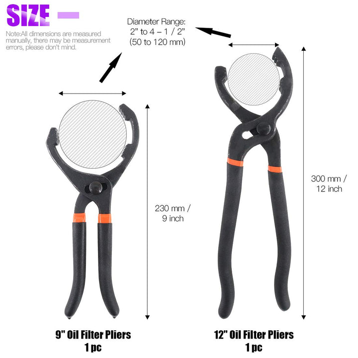 2-Piece Adjustable Oil Filter Pliers Set - Just Closeouts Canada Inc.X002BHOJDZ