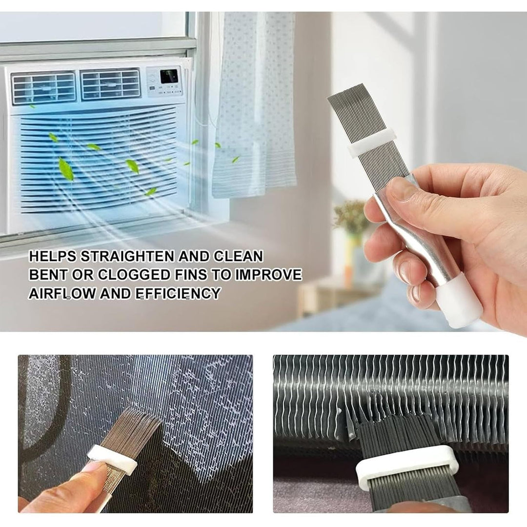 2-Piece Air Conditioner Coil Cleaning Brush and Fin Comb Kit - Just Closeouts Canada Inc.