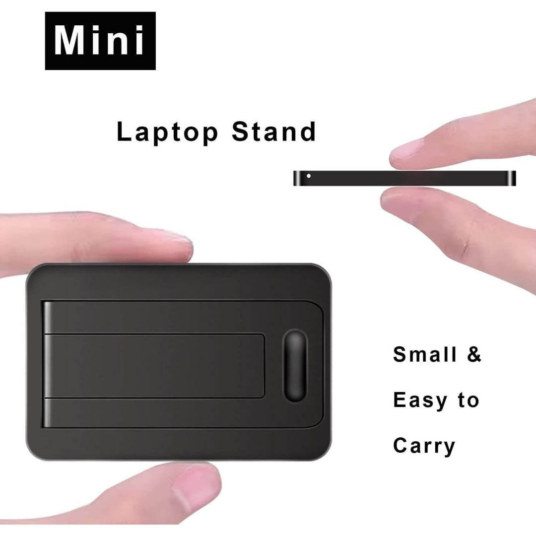 2-Piece Black Foldable Mini Laptop Stands - Just Closeouts Canada Inc.