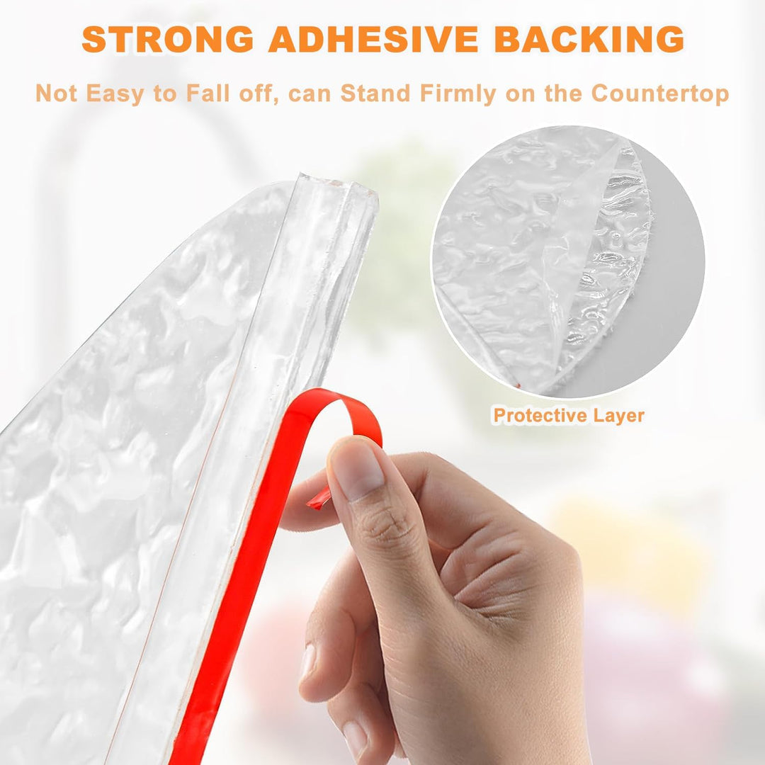 2-Piece Clear Self-Adhesive Shower Corner Splash Guard Set - Just Closeouts Canada Inc.