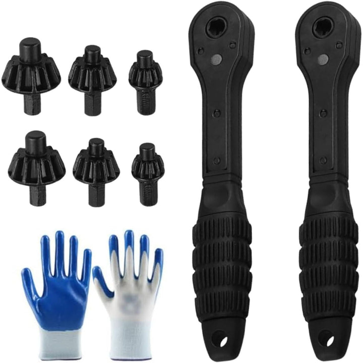 2-Piece Double-Head Ratcheting Drill Chuck Wrench Set - Just Closeouts Canada Inc.
