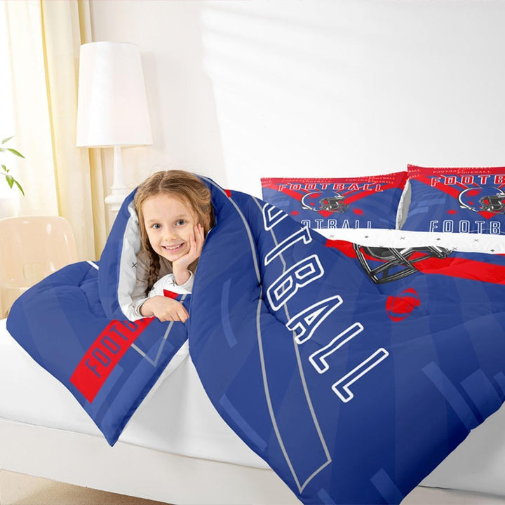 2-Piece Football Comforter Set - Red & Blue, Twin - Just Closeouts Canada Inc.X004LXVTUD