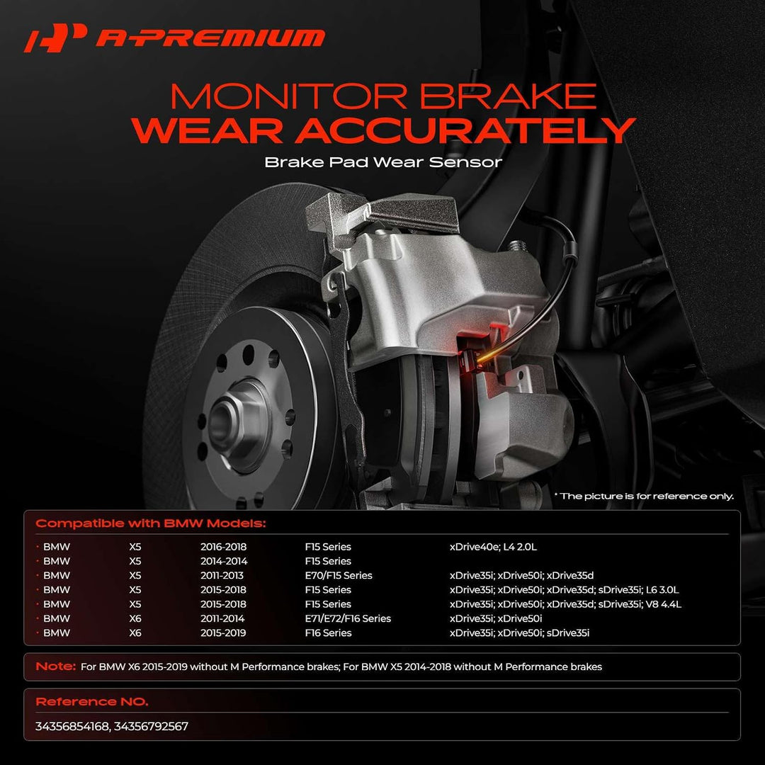 2-Piece Front & Rear Brake Pad Wear Sensor Set for X5 & X6 - Just Closeouts Canada Inc.