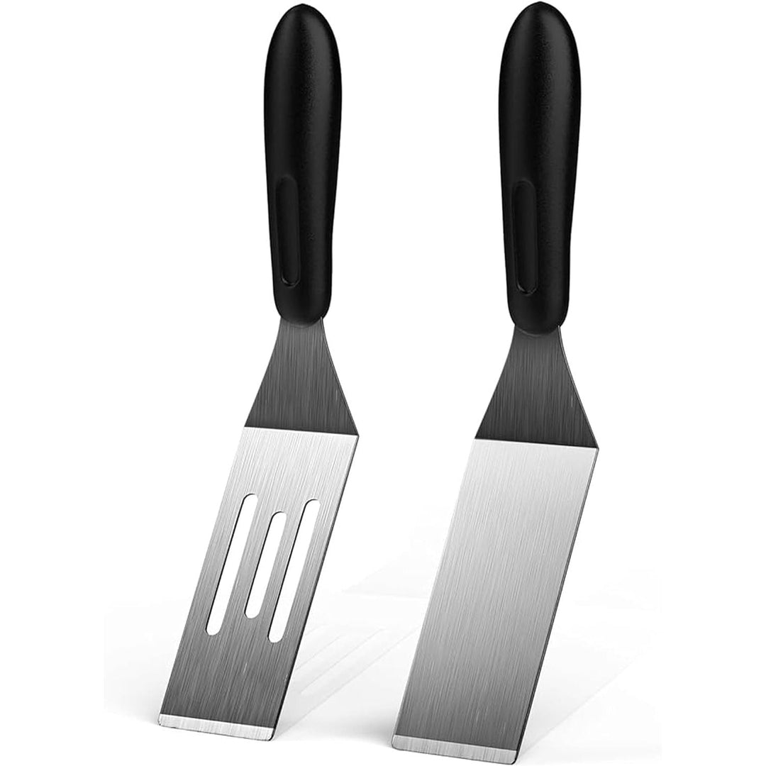 2-Piece Mini Stainless Steel Spatula Set, Slotted and Solid - Just Closeouts Canada Inc.X004IGSTVZ