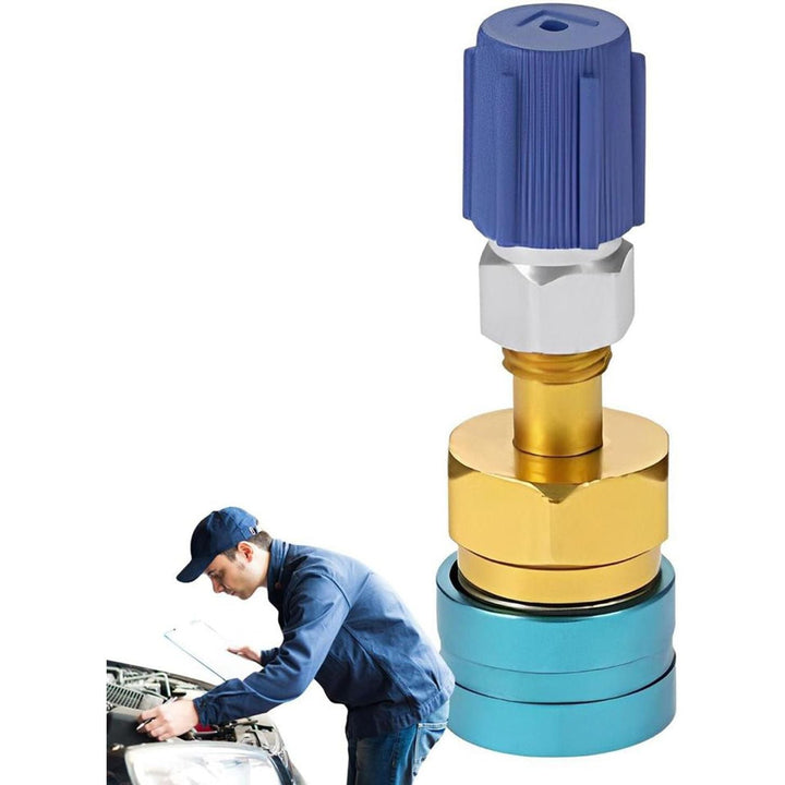 2-Piece R1234yf to R134a AC Quick Coupler Set, Red and Blue - Just Closeouts Canada Inc.