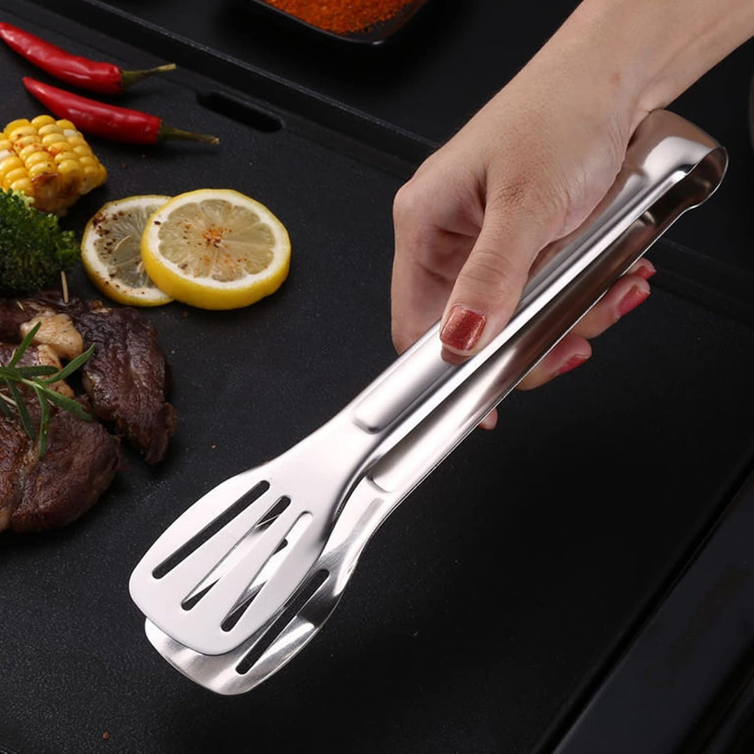 2-Piece Stainless Steel Serving Tong Set, 7 and 12 in - Just Closeouts Canada Inc.
