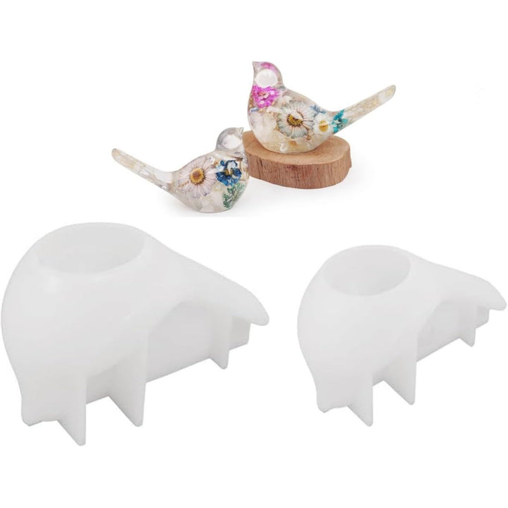 2-Piece White Silicone Bird Resin Mold Set - Just Closeouts Canada Inc.