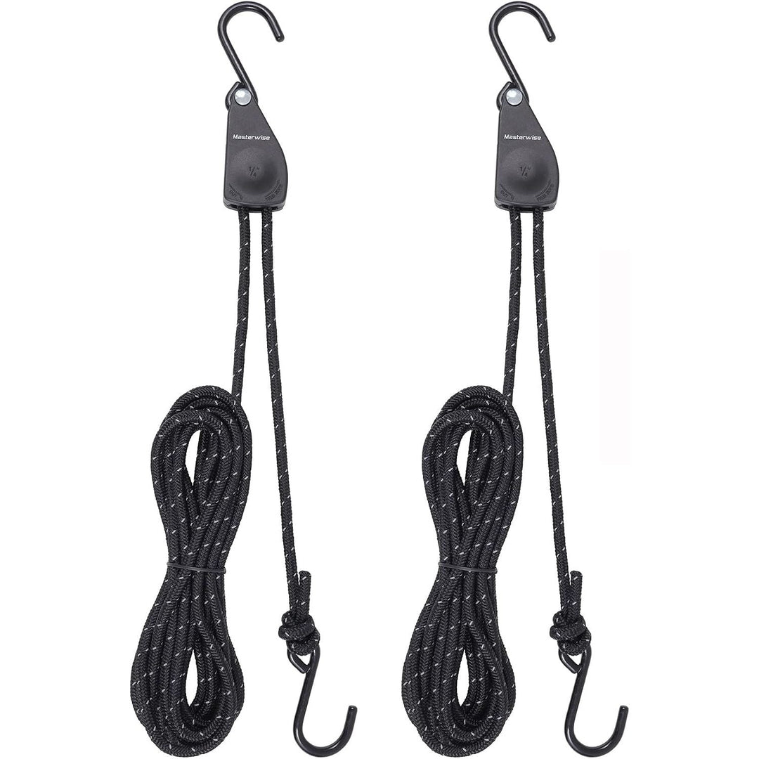 2 Reflective Kayak Ratchet Tie-Down Ropes, 12 ft - Just Closeouts Canada Inc.