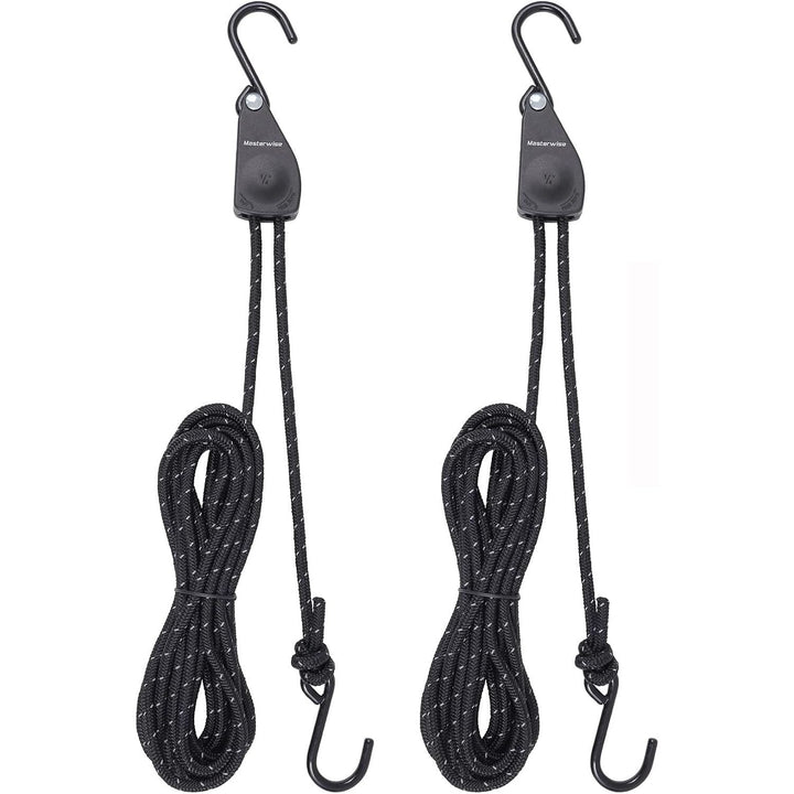 2 Reflective Kayak Ratchet Tie-Down Ropes, 12 ft - Just Closeouts Canada Inc.